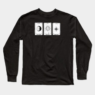 Tarot Cards - The Moon, Sun and Star Long Sleeve T-Shirt